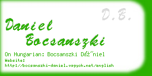 daniel bocsanszki business card